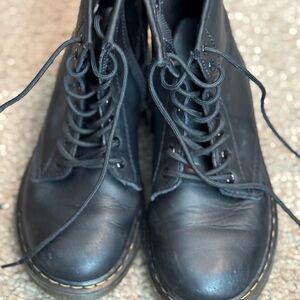 Dr. Martens Black Textured Boots